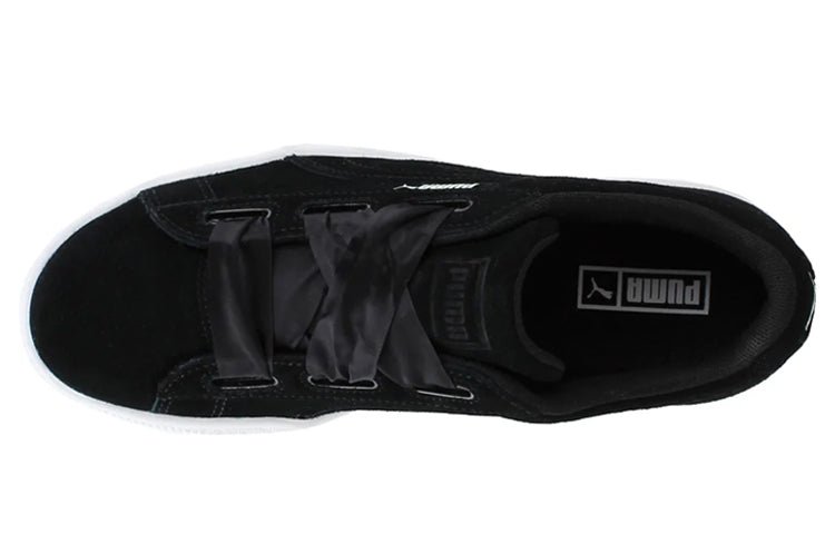 (GS) PUMA Suede Heart Sneakers Black/White 365009-03 - Image 3