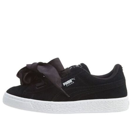(GS) PUMA Suede Heart Little 'Satin Ribbon Black and White' 365010-03