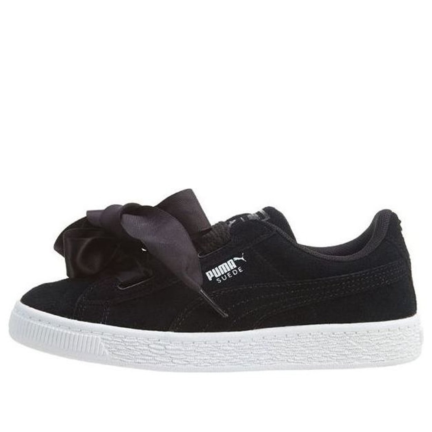 (GS) PUMA Suede Heart Little 'Satin Ribbon Black and White' 365010-03