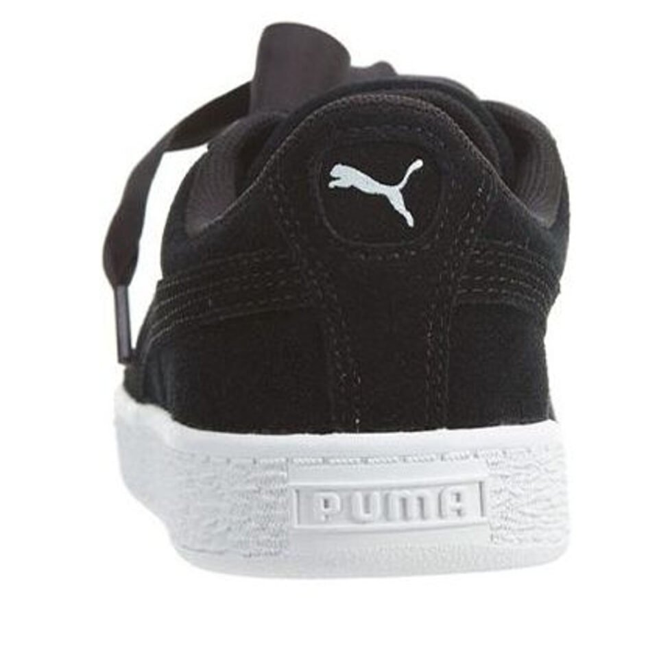 (GS) PUMA Suede Heart Little 'Satin Ribbon Black and White' 365010-03 - Image 2