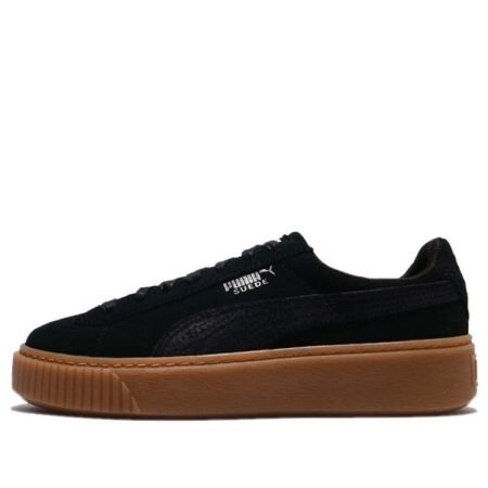 (WMNS) PUMA Suede Platform Animal Low Top Black 365109-01