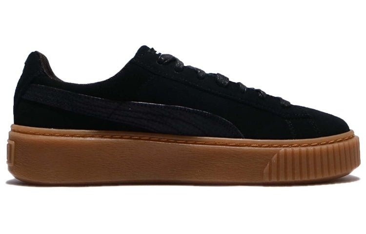 (WMNS) PUMA Suede Platform Animal Low Top Black 365109-01 - Image 2