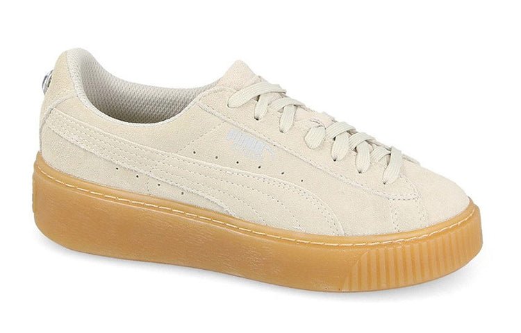 (GS) PUMA Platform Jewel Sneakers Beige/White 365131-02 - Image 2