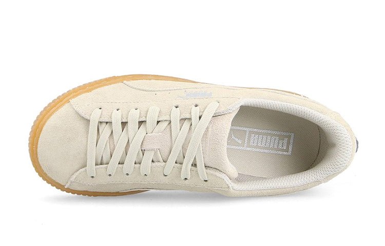(GS) PUMA Platform Jewel Sneakers Beige/White 365131-02 - Image 3