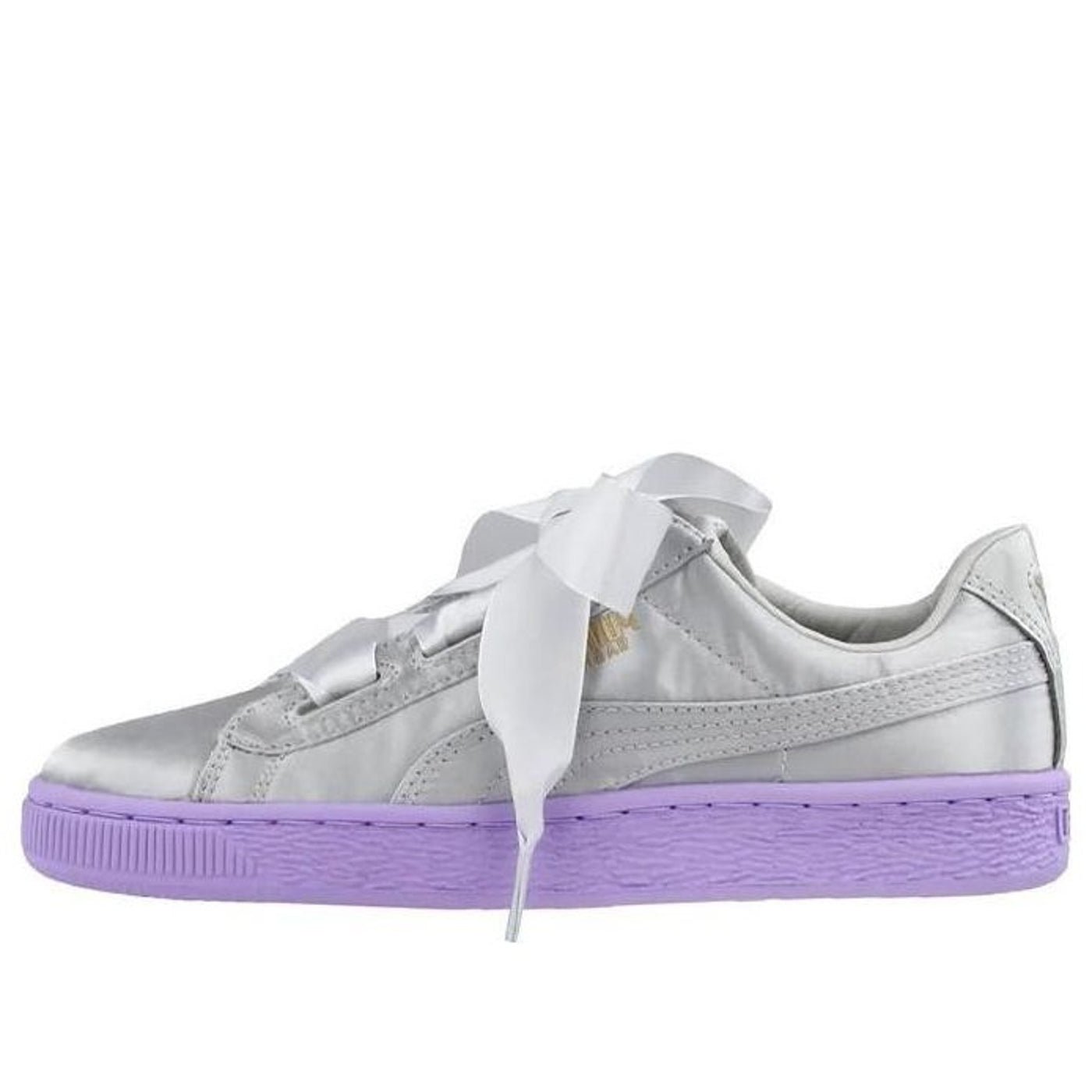 (GS) PUMA Basket Heart Tween 'Silver Purple' 365141-02