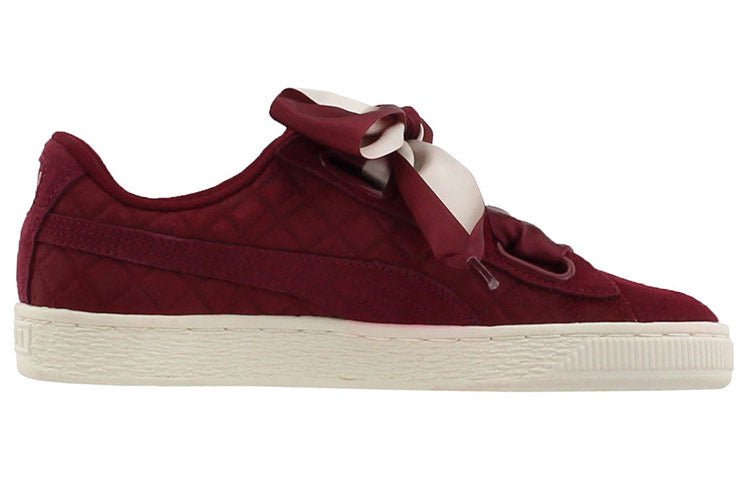 (WMNS) PUMA Suede Heart Quilt 'Cordovan' 365462-01 - Image 2