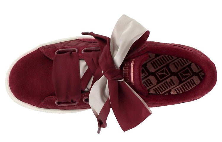 (WMNS) PUMA Suede Heart Quilt 'Cordovan' 365462-01 - Image 3