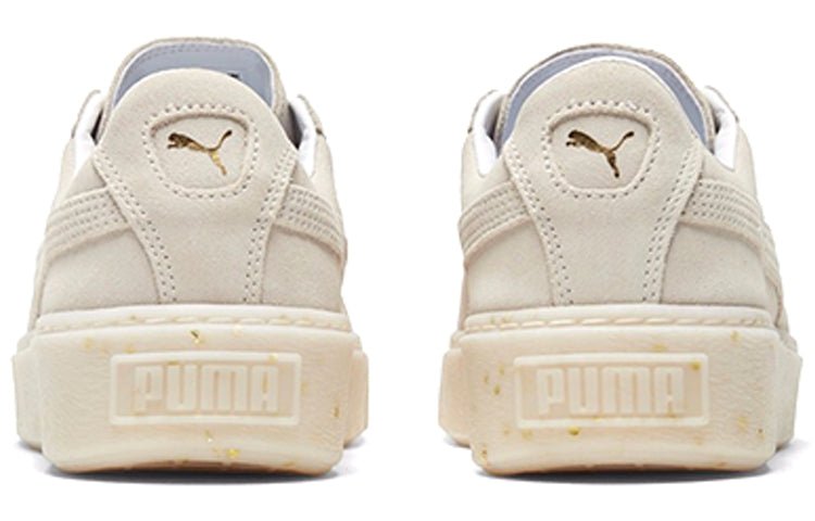 (WMNS) PUMA Suede Platform Buff/Gold Board Shoes 365621-02 - Image 4