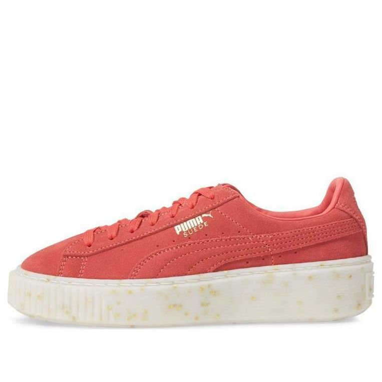 (WMNS) PUMA Suede Platform Board Shoes Red/Blue 365621-04