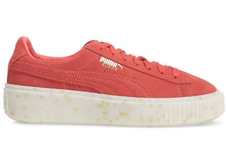 (WMNS) PUMA Suede Platform Board Shoes Red/Blue 365621-04 - Image 2
