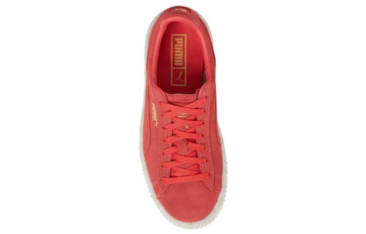 (WMNS) PUMA Suede Platform Board Shoes Red/Blue 365621-04 - Image 3