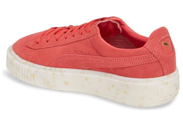 (WMNS) PUMA Suede Platform Board Shoes Red/Blue 365621-04 - Image 4
