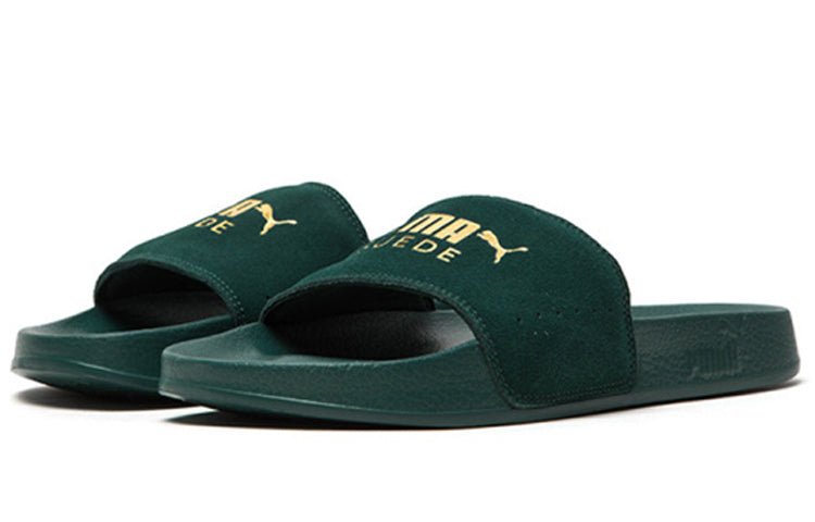 PUMA Leadcat Suede Green Unisex Slippers 365758-09 - Image 2
