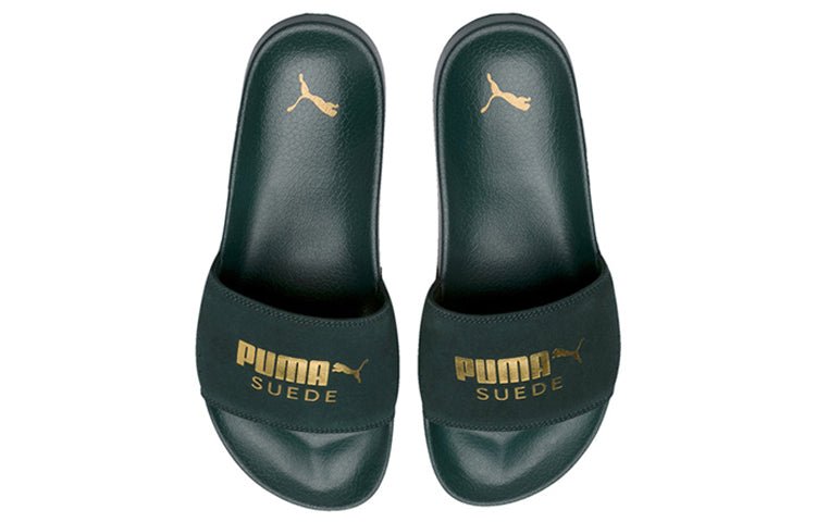 PUMA Leadcat Suede Green Unisex Slippers 365758-09 - Image 3