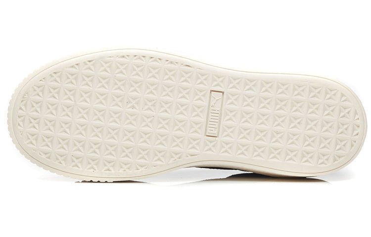 (WMNS) PUMA Suede Platform Satin 'Black White Gold' 365828-05 - Image 4