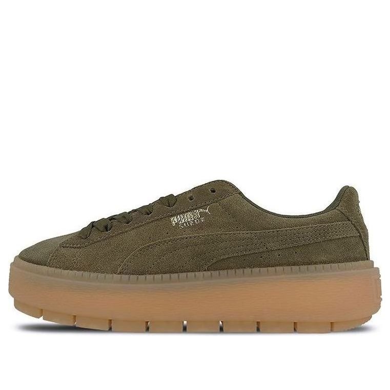 (WMNS) PUMA Suede Platform Trace 'Olive Night' 365830-03