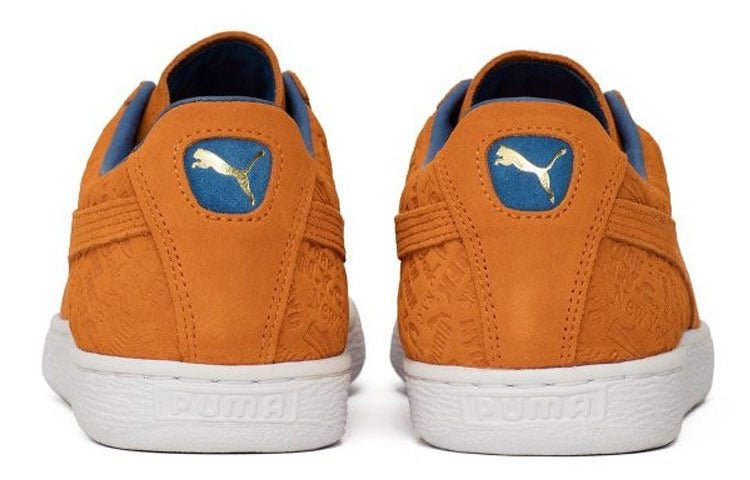 PUMA Suede Classic Nyc Casual Shoes Orange/Blue 366293-01 - Image 4