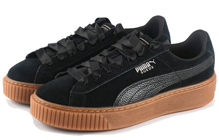 (WMNS) PUMA Suede Platform 'Bubble - Black' 366439-01 - Image 2