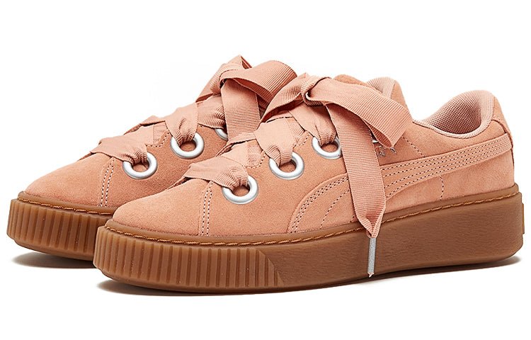 (WMNS) PUMA Platform Kiss Suede 'Red' 366461-03 - Image 3