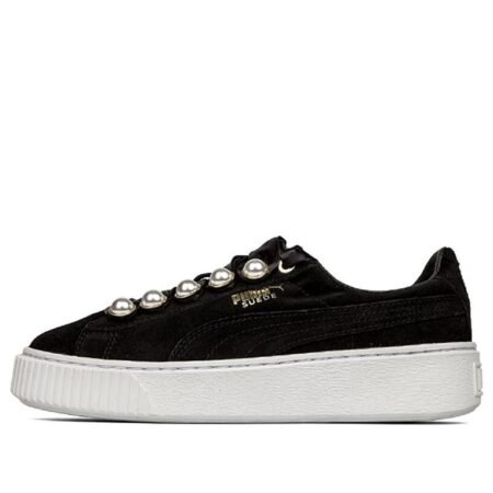 (WMNS) PUMA Suede Platform Bling 'Black' 366688-01