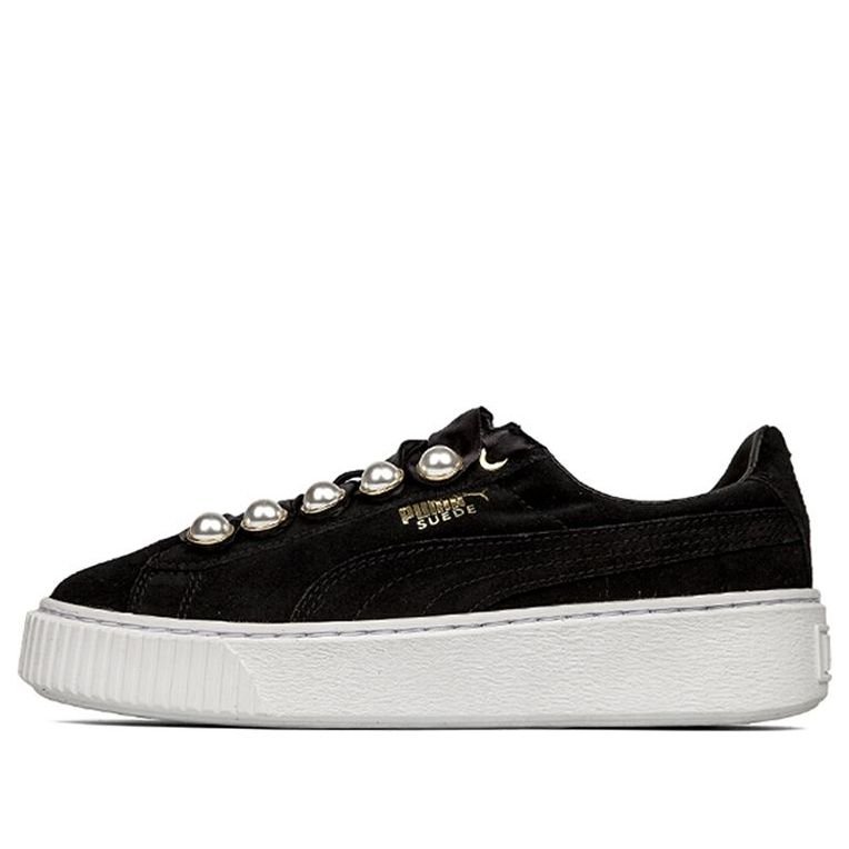 (WMNS) PUMA Suede Platform Bling 'Black' 366688-01