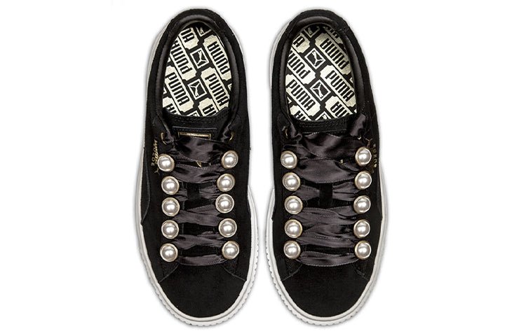 (WMNS) PUMA Suede Platform Bling 'Black' 366688-01 - Image 2