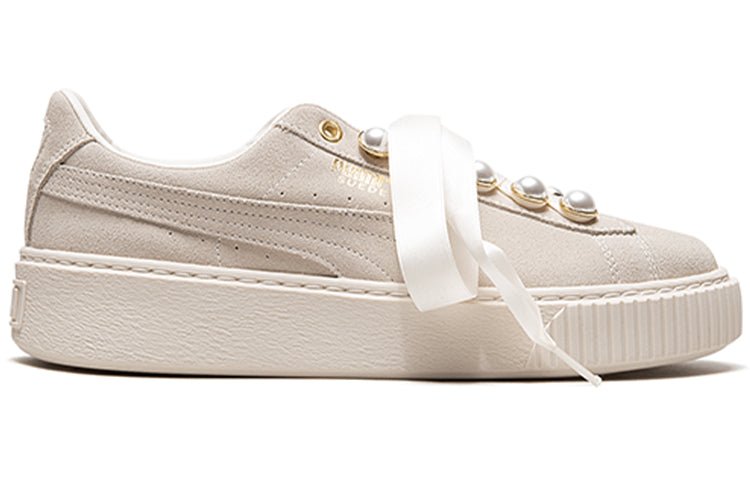 (WMNS) PUMA Suede Platform Bling 'Beige' 366688-02 - Image 2