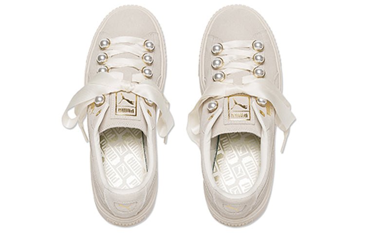 (WMNS) PUMA Suede Platform Bling 'Beige' 366688-02 - Image 4