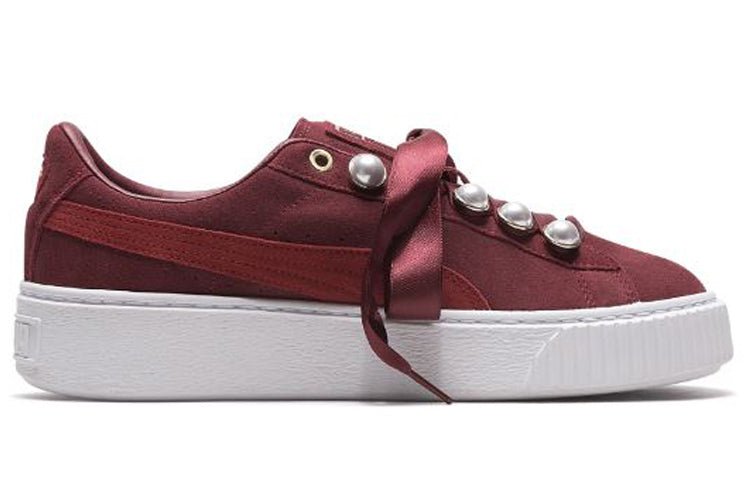 (WMNS) PUMA Suede Platform Bling 'Red' 366688-03 - Image 2