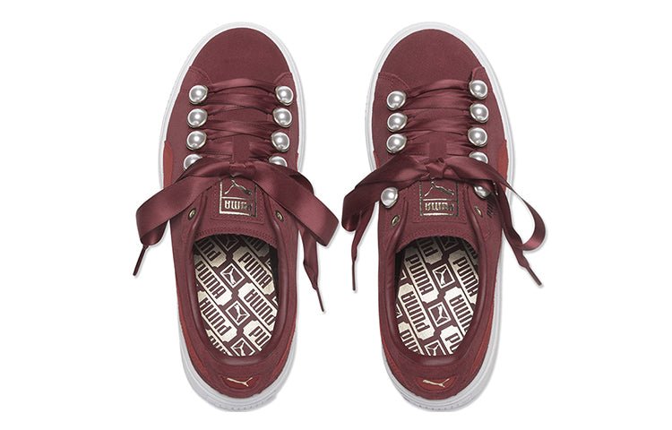 (WMNS) PUMA Suede Platform Bling 'Red' 366688-03 - Image 4