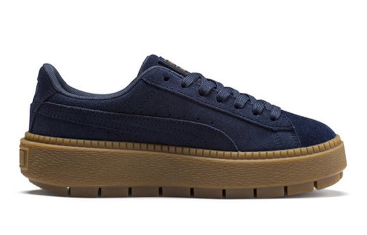 PUMA Suede Platform Trace Velor 'Navy' 366696-03 - Image 2