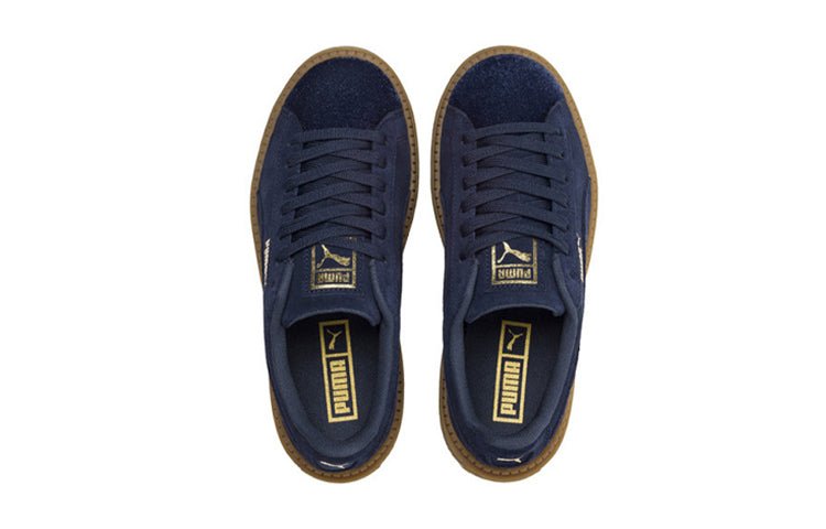 PUMA Suede Platform Trace Velor 'Navy' 366696-03 - Image 3