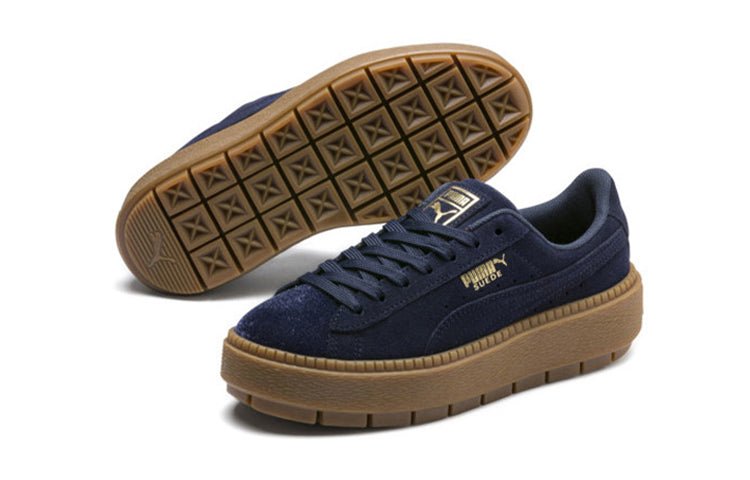 PUMA Suede Platform Trace Velor 'Navy' 366696-03 - Image 5