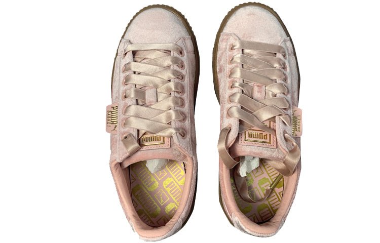 (WMNS) PUMA Suede Platform Pink Skateboarding Shoes Pink 366721-02 - Image 4