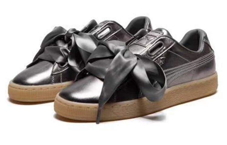 (WMNS) PUMA Basket Heart Luxe 366730-01 - Image 3