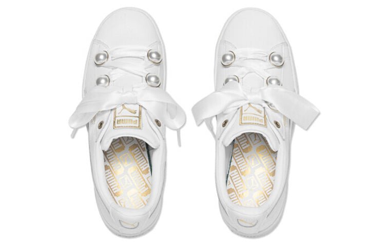 (WMNS) PUMA Suede Platform Bling 'White' 366732-01 - Image 4