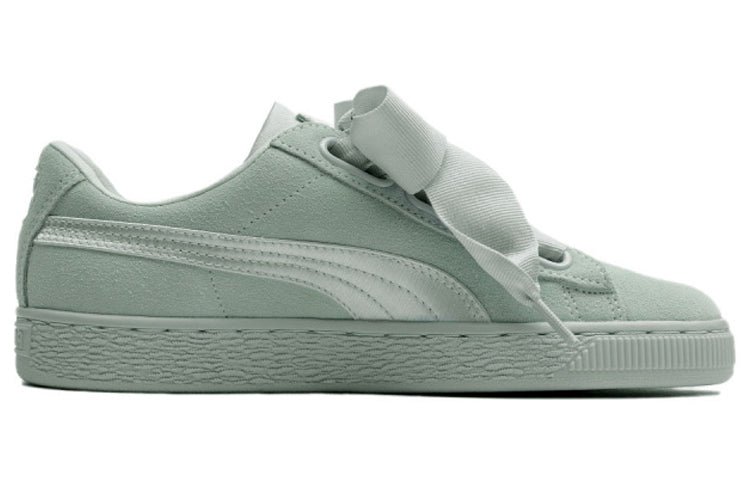 (WMNS) PUMA Suede Heart Ep Blue Flo Sneakers Green 366922-03 - Image 2