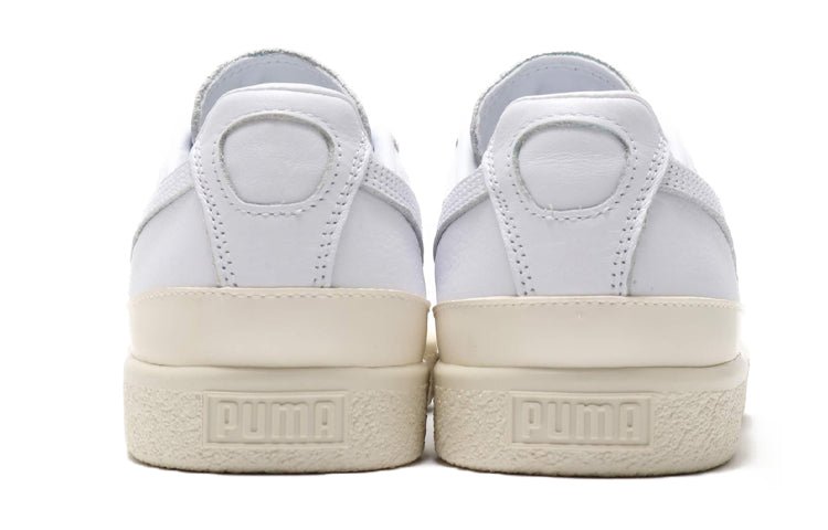 PUMA Clyde Rubber Toe Leather Leisure Board Shoes White 366986-01 - Image 4