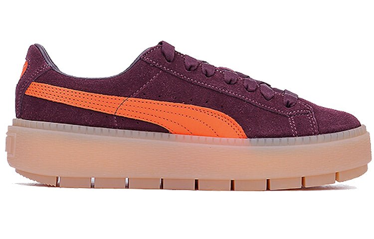(WMNS) PUMA Suede Platform Trace 'Winetasting Flame' 367057-01 - Image 2