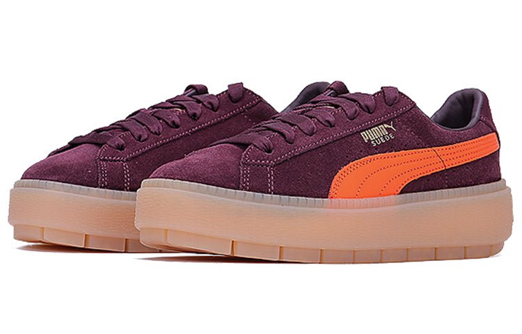 (WMNS) PUMA Suede Platform Trace 'Winetasting Flame' 367057-01 - Image 3