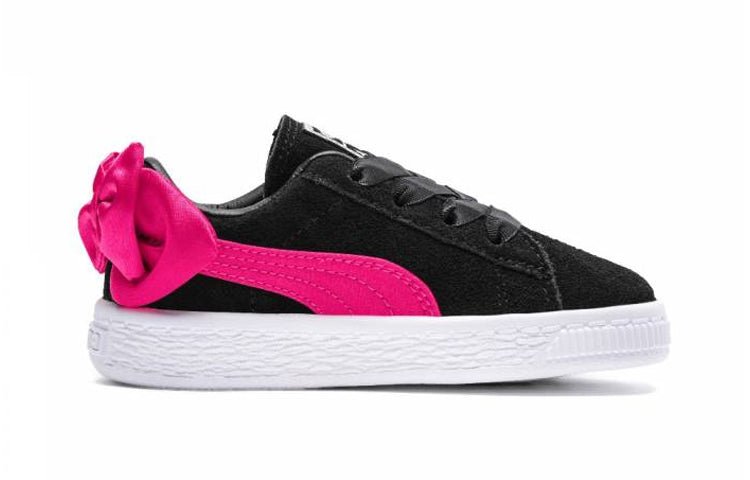 (PS) PUMA Suede Bow AC Sneakers Black/Pink/White 367318-04 - Image 2