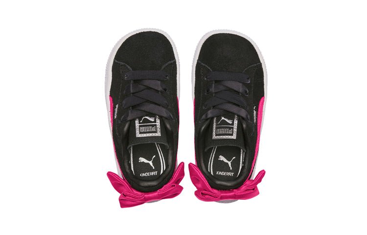 (PS) PUMA Suede Bow AC Sneakers Black/Pink/White 367318-04 - Image 3