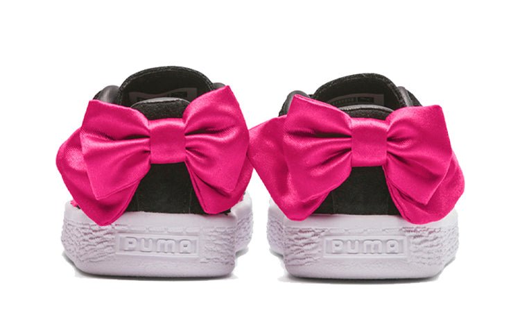 (PS) PUMA Suede Bow AC Sneakers Black/Pink/White 367318-04 - Image 4