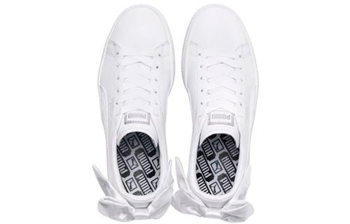 (WMNS) PUMA Basket Bow 'Triple White' 367319-01 - Image 3