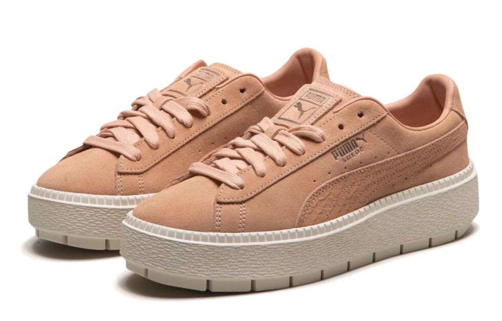 (WMNS) PUMA Suede Platfrom Animal Orange/Pink 367814-03 - Image 2