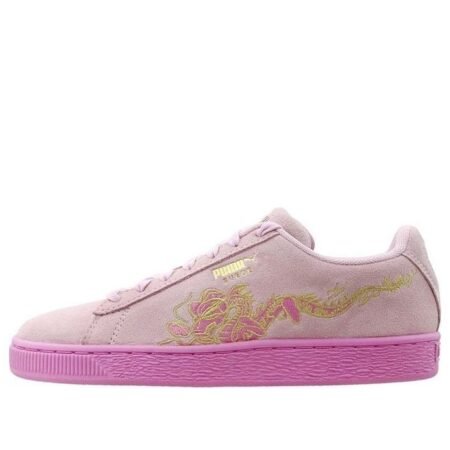 PUMA Suede Dragon Lace Leisure Board Shoes K Pink 368214-02