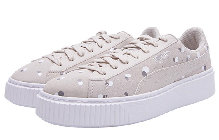 PUMA Sneakers Suede Platform Dots Jr 'Silver' 368991-02 - Image 3