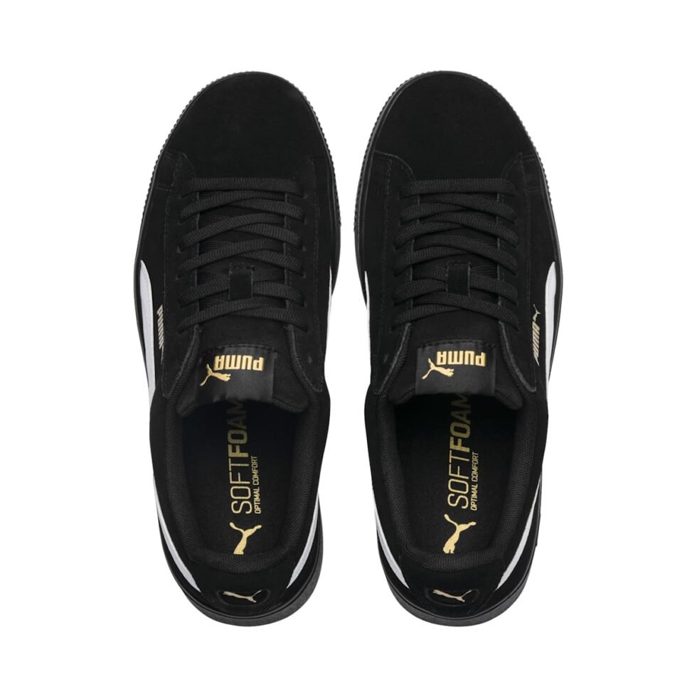 (WMNS) PUMA Vikky Stacked Retro Casual Skateboarding Shoes Black 369144-03 - Image 3
