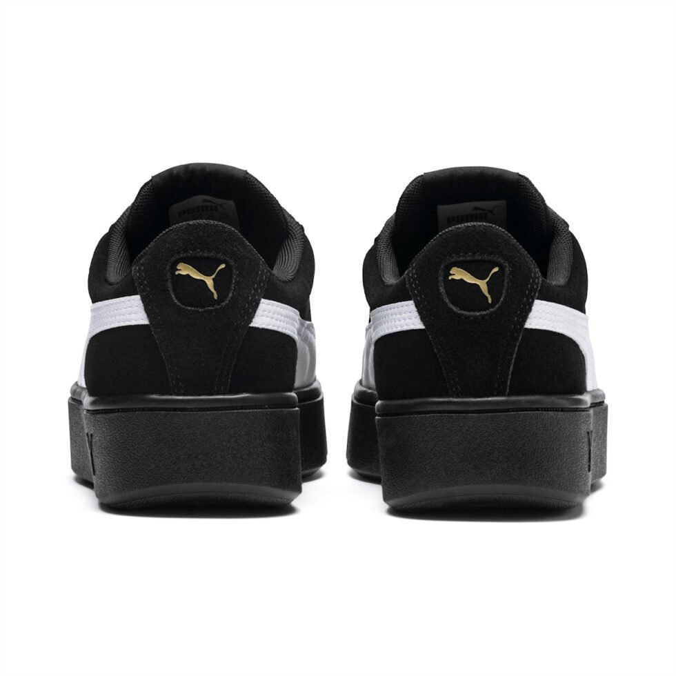 (WMNS) PUMA Vikky Stacked Retro Casual Skateboarding Shoes Black 369144-03 - Image 4