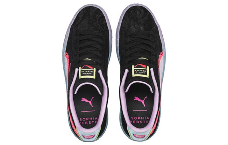 (WMNS) PUMA Sophia Webster x Suede 'Black Fiery Coral' 369516-01 - Image 3